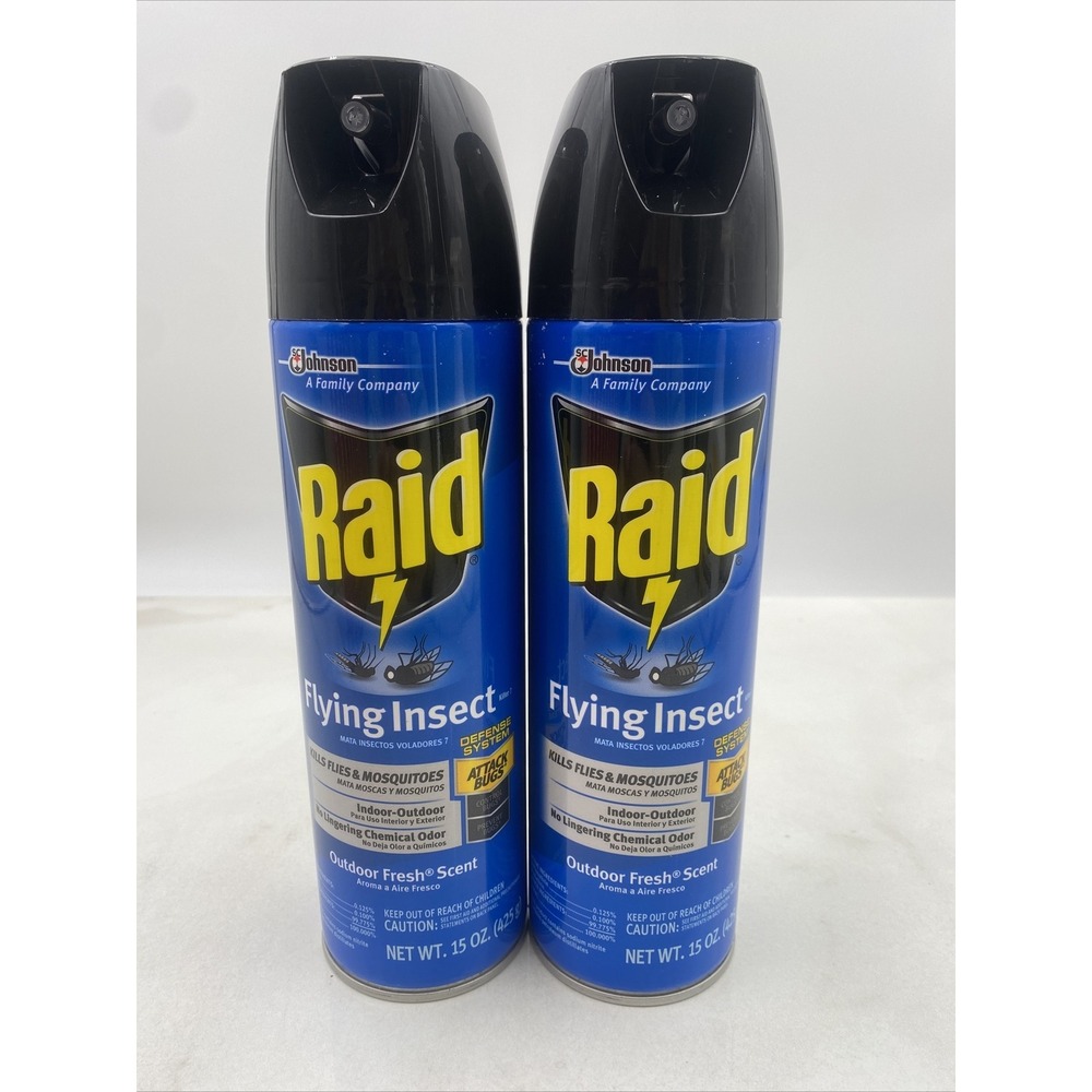 Raid Flying Insect Killer Formula Kills Flies & Mosquitoe - 2 Pack 617717 15 oz.